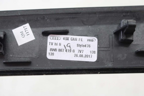 AUDI S4 S5 LISTWY OZDOBNE DEKORY LISTWA 8W1853190Q 8W1853189T 8W1863969G 8W0867409AB 8W0867410AB 7V7 CARBON 8W0867419G 8W0867420