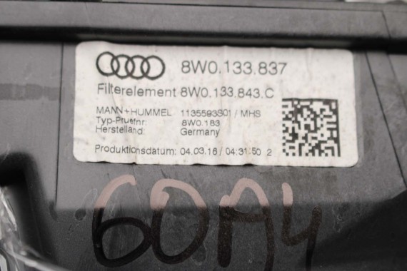 AUDI A4 A5 OBUDOWA FILTR POWIETRZA 8W0133837 8W0133835 8W0133843C 8W0 133 837 B9 F5 8W0133837AB 8W0133835AB 8W0133837 8W0133835