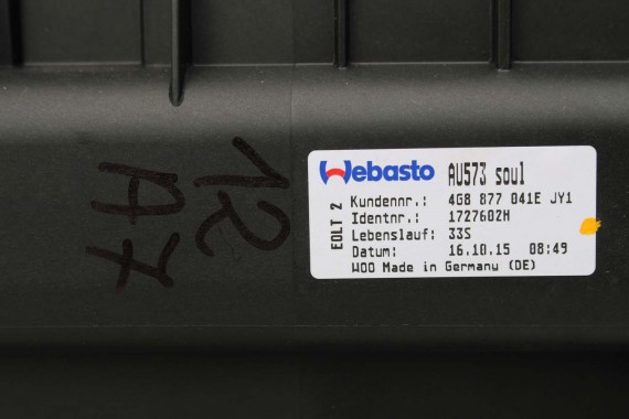 AUDI A7 SZYBERDACH 4G8877041 4G8877049 4G8877255 4G8877041 4G8959591 4G8 877 041 dach 7P5959591 4G8877049A 4G8877041E 4G8877049