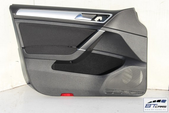 VW GOLF 7 VII BOCZEK BOCZKI DRZWI drzwiowe tapicerka 5G 5G4 KOMPLET BOCZKÓW CZARNY welur welurowe podświetlane 5 drzwi GTi