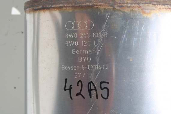 AUDI S4 S5 WYDECH TŁUMIK 8W0253611B 8W0253612B 3.0 TFSi benzyna 8W F5 b9 środkowy 8W0253611B 8W0253612B 4N0133246 8W0253411C