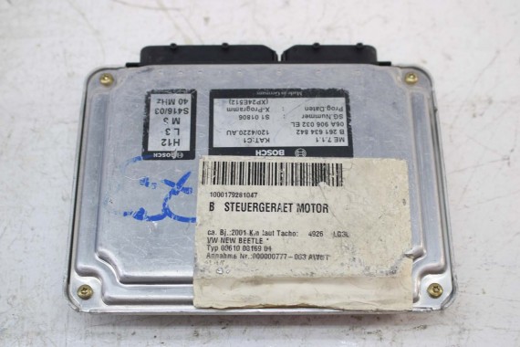 VW NEW BEETLE STEROWNIK KOMPUTER SILNIKA 06A906032EL 06A906032EL 0261634842 06A906032EL 06A906032EL 06A906032EL 06A906032 MODUŁ