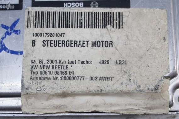 VW NEW BEETLE STEROWNIK KOMPUTER SILNIKA 06A906032EL 06A906032EL 0261634842 06A906032EL 06A906032EL 06A906032EL 06A906032 MODUŁ