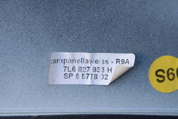 VW TOUAREG SPOJLER KLAPY BAGAŻNIKA 7L6827933H 7L6945097 7L6827933 lampa stopu tył tylna 7L6945097A 7L6945097C  R6R6 LR9A Biały