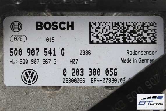 VW GOLF 7 VII AUDI A3 OCTAVIA RADAR SENSOR CZUJNIK ACC 5Q0907541G 5Q0 907 541 G 5Q0907541J 5Q0907567G DISTRONIC 5Q0907541G