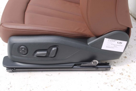 AUDI A4 8W SEDAN FOTELE KOMPLET FOTELI siedzeń siedzenia fotel tapicerka 8W5 8W skóra kolor brąz B9 fotele tapicerka brąz 8W