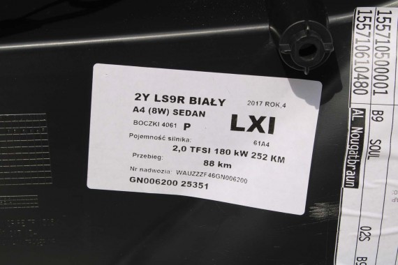 AUDI A4 8W SEDAN FOTELE KOMPLET FOTELI siedzeń siedzenia fotel tapicerka 8W5 8W skóra kolor brąz B9 fotele tapicerka brąz 8W