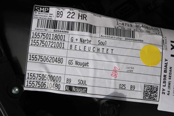 AUDI A4 8W SEDAN FOTELE KOMPLET FOTELI siedzeń siedzenia fotel tapicerka 8W5 8W skóra kolor brąz B9 fotele tapicerka brąz 8W