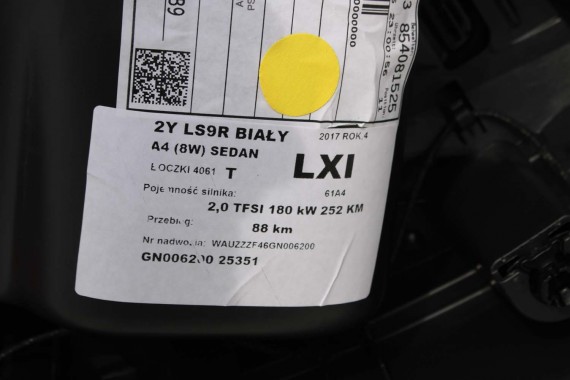 AUDI A4 8W SEDAN FOTELE KOMPLET FOTELI siedzeń siedzenia fotel tapicerka 8W5 8W skóra kolor brąz B9 fotele tapicerka brąz 8W