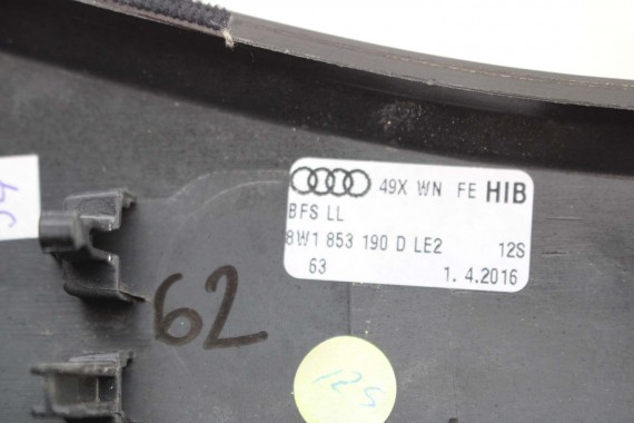 AUDI A4 A5 8W LISTWY OZDOBNE LISTWA DEKOR DEKORY WYKOŃCZENIE 8W1853189B 8W1853190D 8W1863969B 8W0867410Q 8W0867420B LE2 drewno