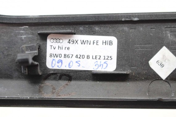 AUDI A4 A5 8W LISTWY OZDOBNE LISTWA DEKOR DEKORY WYKOŃCZENIE 8W1853189B 8W1853190D 8W1863969B 8W0867410Q 8W0867420B LE2 drewno