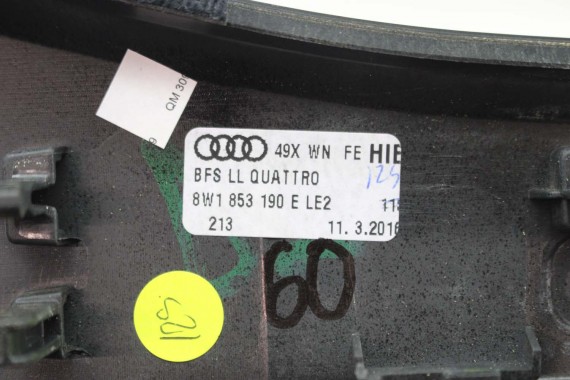 AUDI A4 A5 8W LISTWY OZDOBNE LISTWA DEKOR DEKORY WYKOŃCZENIE 8W1853189B 8W1853190D 8W1863969B 8W0867410Q 8W0867420B LE2 drewno