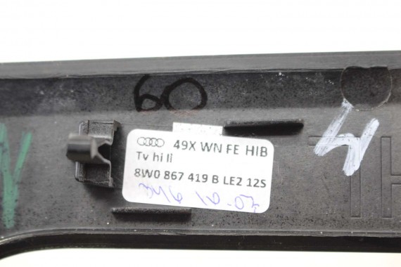 AUDI A4 A5 8W LISTWY OZDOBNE LISTWA DEKOR DEKORY WYKOŃCZENIE 8W1853189B 8W1853190D 8W1863969B 8W0867410Q 8W0867420B LE2 drewno