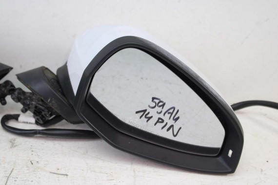 AUDI A4 LUSTERKO DRZWI PRAWE 14 pin 8W LS9R zewnętrzne pinów kabli przewodów 14pin LS9R biały 2Y2Y 8W1857410 8W0857536