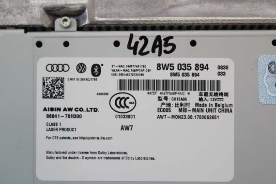 AUDI A4 A5 CZYTNIK MIB SD 8W5035894 8W5035894 8W5035894 8W5035894 8W5035894 8W5035894 8W5035894 8W5035894 8W5035894 S4 S5 8W F5