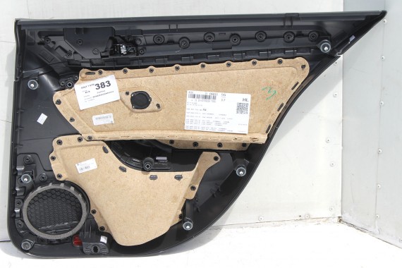 VW GOLF 7 VII BOCZEK BOCZKI DRZWI drzwiowe tapicerka 5G 5G4 KOMPLET BOCZKÓW CZARNY welur welurowe podświetlane 5 drzwi GTD