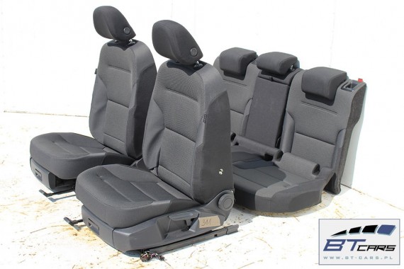 VW GOLF 7 VII FOTELE KOMPLET FOTELI siedzeń siedzenia fotel tapicerka 5G 5G4 welur kolor czarny 5G0