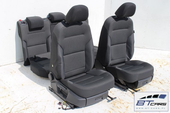 VW GOLF 7 VII FOTELE KOMPLET FOTELI siedzeń siedzenia fotel tapicerka 5G 5G4 welur kolor czarny 5G0