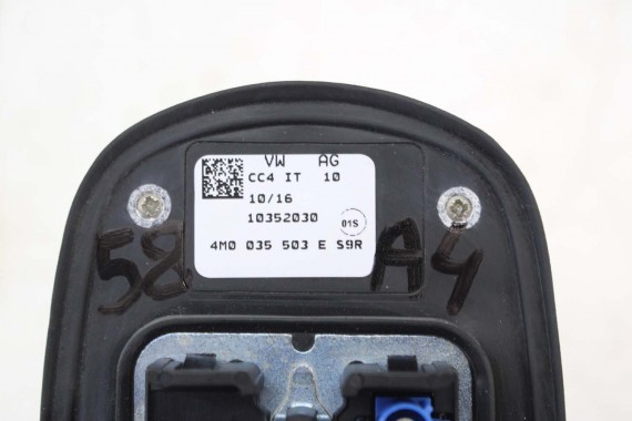 AUDI A4 8W ANTENA DACHOWA NA DACH 4M0035503E 4M0035503 4M0035503F 4M0035503L 2Y2Y LS9R Gletscherweiss Biały 4M0035503E 4M0035503