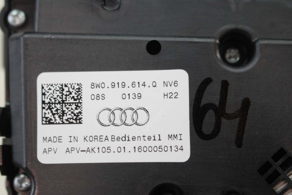AUDI A4 A5 PANEL MMI GAŁKA STEROWANIA MMI 3G+ 8W0919614Q 8W0919614Q 8W0 919 614 Q 8W 8W0919614Q 8W0919614G 8W0919614Q 8W0919614G