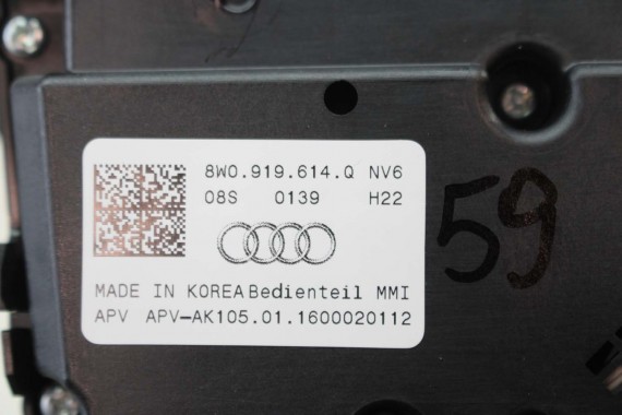 AUDI A4 A5 PANEL MMI GAŁKA STEROWANIA MMI 3G+ 8W0919614Q 8W0919614Q 8W0 919 614 Q 8W 8W0919614Q 8W0919614G 8W0919614Q 8W0919614G