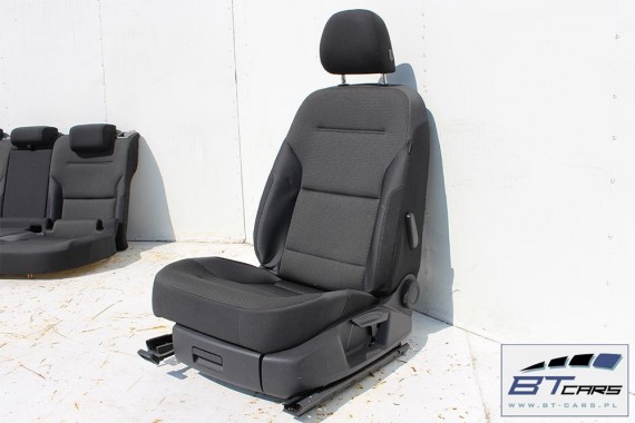VW GOLF 7 VII FOTELE KOMPLET FOTELI siedzeń siedzenia fotel tapicerka 5G 5G4 welur kolor czarny 5G0