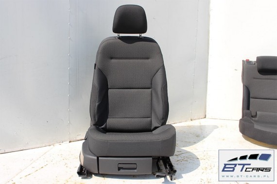 VW GOLF 7 VII FOTELE KOMPLET FOTELI siedzeń siedzenia fotel tapicerka 5G 5G4 welur kolor czarny 5G0