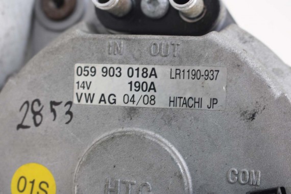 VW AUDI Q7 ALTERNATOR 059903018A 059903023Q 190A 3.0 4.2 TDi diesel CHŁODZONY WODĄ 059 903 018 A 059903018A 059903023Q 059903018