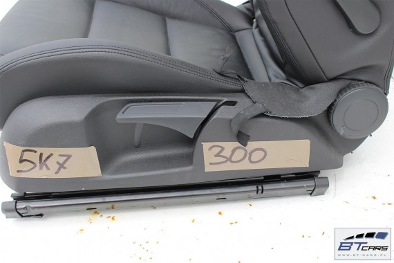 VW GOLF 6 VI CABRIO FOTELE KOMPLET FOTELI siedzeń siedzenia fotel tapicerka 5K 5K7 skóra kolor czarny
