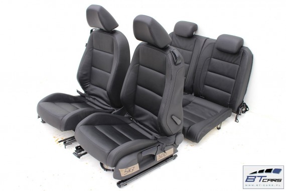 VW GOLF 6 VI CABRIO FOTELE KOMPLET FOTELI siedzeń siedzenia fotel tapicerka 5K 5K7 skóra kolor czarny