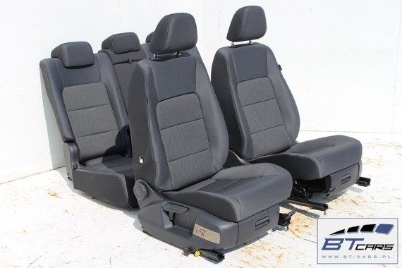 VW GOLF 7 SPORTSVAN FOTELE KOMPLET FOTELI siedzeń siedzenia fotel tapicerka 510 welur kolor antracyt