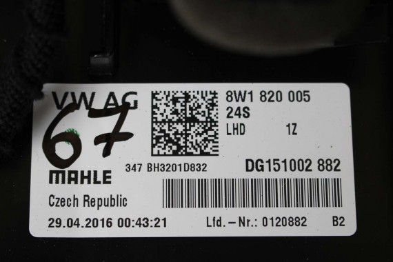 AUDI A4 A5 NAGRZEWNICA KLIMATYZACJI KLIMY 8W1820005 8W 8W1 820 005 C 8W1820005 8W1820005 8W1820005 8W1820005 8W1820005 b9 f5