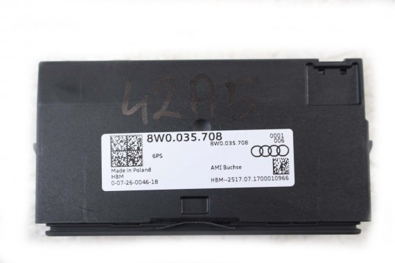 AUDI A4 A5 Q5 PORT USB PRZYŁĄCZE AUX 8W0035708 8W0 035 08 8W 80A R8 8S PANEL WEJŚCIE 8W0035708 8W0035708 8W0035708 8W0035708