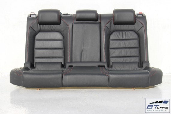 VW GOLF 7 VII GTi FOTELE KOMPLET FOTELI siedzeń siedzenia fotel tapicerka 5G 5G0 skóra czarny czerwony 5 drzwi 5G4 czerwona nić