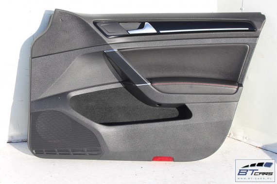 VW GOLF 7 VII GTi FOTELE KOMPLET FOTELI siedzeń siedzenia fotel tapicerka 5G 5G0 skóra czarny czerwony 5 drzwi 5G4 czerwona nić