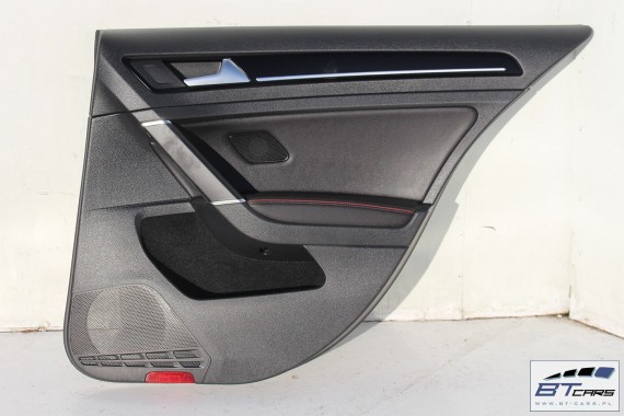 VW GOLF 7 VII GTi FOTELE KOMPLET FOTELI siedzeń siedzenia fotel tapicerka 5G 5G0 skóra czarny czerwony 5 drzwi 5G4 czerwona nić