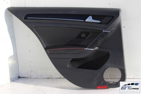 VW GOLF 7 VII GTi FOTELE KOMPLET FOTELI siedzeń siedzenia fotel tapicerka 5G 5G0 skóra czarny czerwony 5 drzwi 5G4 czerwona nić