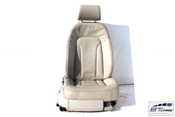 AUDI Q7 4L FOTELE KOMPLET FOTELI siedzeń siedzenia fotel tapicerka  wersja 7-osobowa skóra kolor szary beżowy 4L