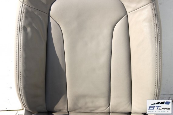 AUDI Q7 4L FOTELE KOMPLET FOTELI siedzeń siedzenia fotel tapicerka  wersja 7-osobowa skóra kolor szary beżowy 4L