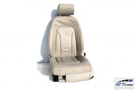 AUDI Q7 4L FOTELE KOMPLET FOTELI siedzeń siedzenia fotel tapicerka  wersja 7-osobowa skóra kolor szary beżowy 4L