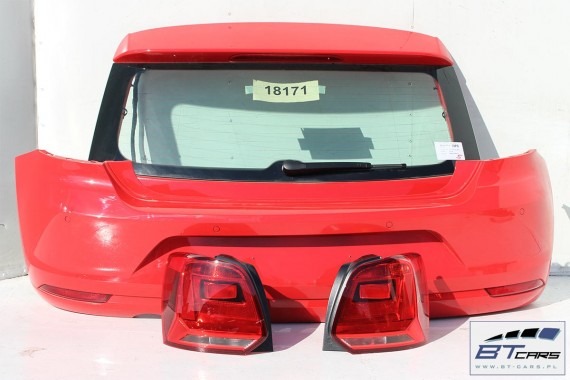 VW POLO TYŁ 6C LP3G ZDERZAK + KLAPA BAGAŻNIKA + LAMPY lampa 6C0 Kolor: LP3G - czerwień flash