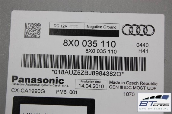 AUDI A1 A4 A5 A7 Q5 ZMIENIARKA PŁYT CD 8X0035110 8X0 035 110 8X0035110X Panasonic (6-płytowa) 8X0035110 8X0035110 8X0035110 8K