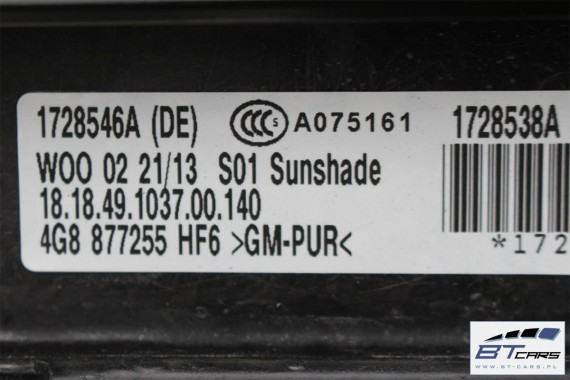AUDI A7 SZYBERDACH 4G8877041 4G8877049 4G8877255 4G8877041 4G8959591 4G8 877 041 dach 4G8877049 4G8877049A 4G8877041 4G8877049