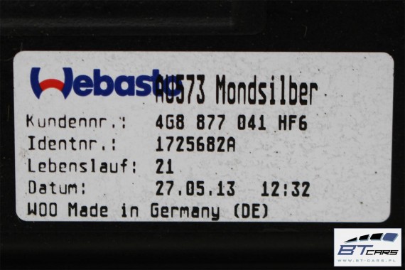 AUDI A7 SZYBERDACH 4G8877041 4G8877049 4G8877255 4G8877041 4G8959591 4G8 877 041 dach 4G8877049 4G8877049A 4G8877041 4G8877049