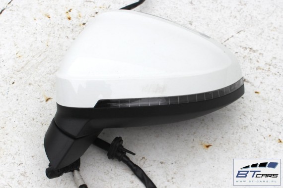 AUDI A4 LY9C 8W LUSTERKO DRZWI LEWE 14 pin ELEKTRYCZNIE SKŁADANE 8W 2015- kierowcy 14pin LY9C - biel ibisa 8W1857409 8W0857527