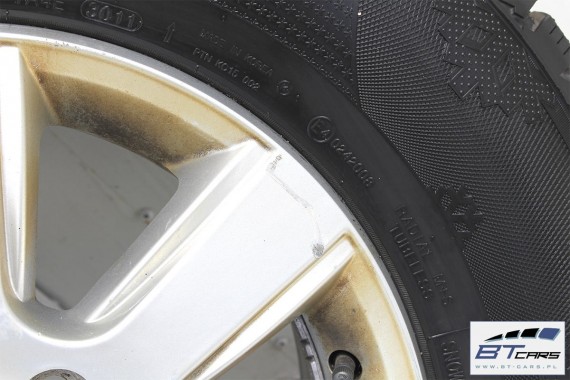 VW AMAROK FELGI 16 OPONY ZIMOWE KOŁA felga 2H0601025 2H0 601 025 6,5J*16H2 ET62 opona ZIMA Kumho  I'zen RV 245/70/16 2H