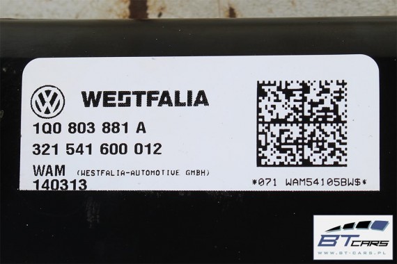 VW EOS HAK HOLOWNICZY BELKA TYŁ tylna zderzaka MODUŁ STEROWNIK 1Q0803881A 3C0803882A 1K0907383F 3C0803882A 1K0907383F 1K0907383