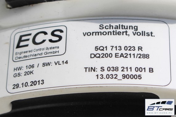 VW GOLF 7 VII SPORTSVAN WYBIERAK 5Q1713023R 5Q0713266J 5Q1 713 023 R lewarek dźwignia 510 5Q1713023R 5Q1713023R 5Q1713023R autom
