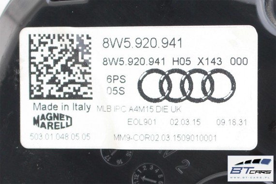 AUDI A4 ZEGARY ZEGAR LICZNIKI DIESEL 8W5920941 8W5 920 941 LICZNIK WYŚWIETLACZ WIELOFUNKCYJNY TOP ZESTAW WSKAŹNIKÓW 8W 2015-