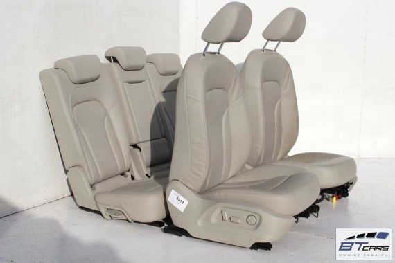 AUDI Q5 FOTELE KOMPLET FOTELI siedzeń siedzenia fotel tapicerka 8R skóra kolor szary USA fotel siedzenie tapicerka kanapa SKÓRA